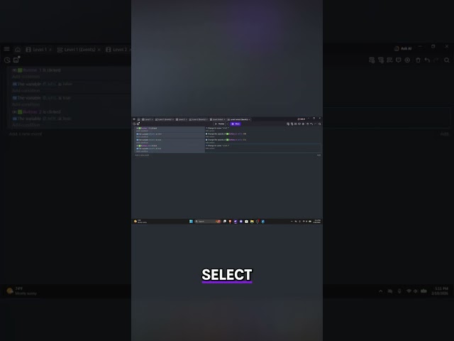 Level Select: Scene Change & Loading Levels #shorts #tutorial #gamedev #gdevelop #gdevelop5