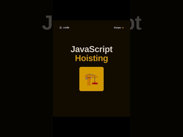 JavaScript hoisting 💯 #shorts #coding #javascript #ytshorts