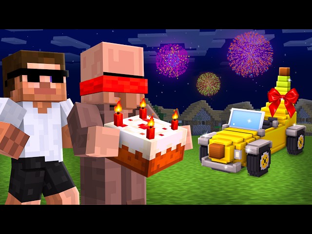 Surprising Doorbin with DREAM Birthday in Minecraft..