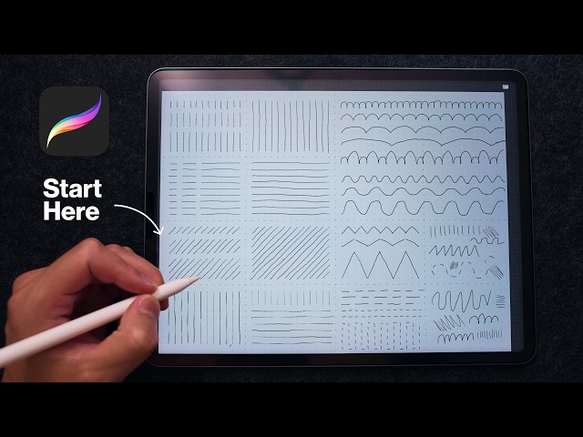 How to Start Drawing on the iPad with Procreate - Line Exercises