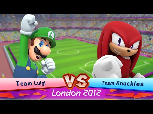 Mario & Sonic at the London 2012 Olympic Games - Luigi/Sonic Vs. Knuckles/Waluigi