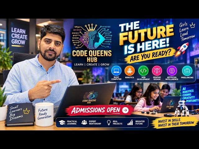 The Future Is Here! 🚀 | Learn AI, Robotics & Digital Skills | Code Queens Hub