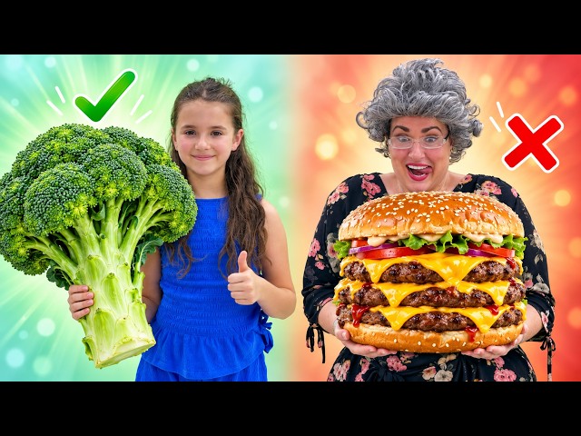 Ruby and Bonnie Healthy vs Unhealthy Lunch at the Picnic