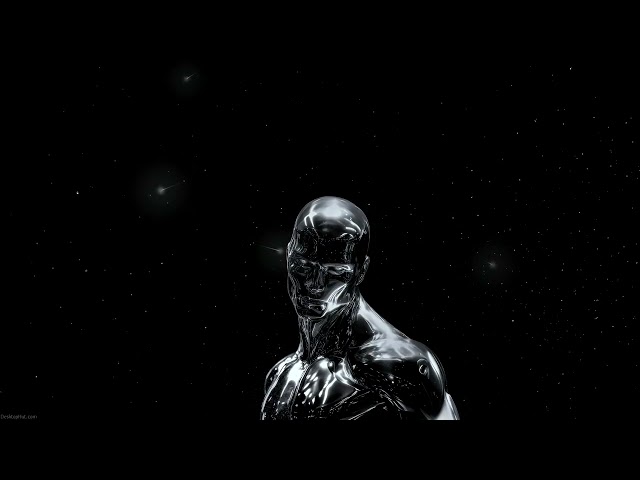 1 Hours Pure Black Silver Surfer – Chrome Sentinel Live Wallpaper | 4K 3840x2160 Live Wallpaper