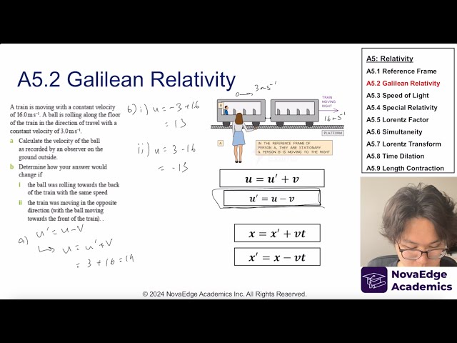 NEW 2025 EXAM IB Physics A5 Relativity Part 1