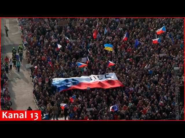 Tens of thousands of protesters rally in Prague against new government of Czech prime minister Babiš