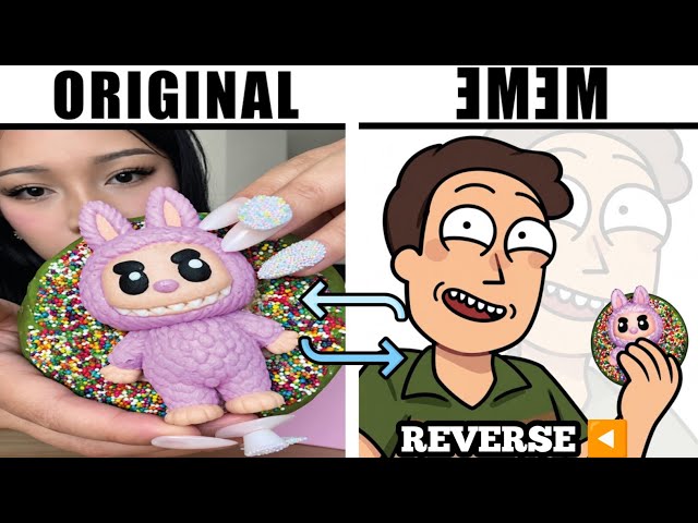 Let's Try the Viral Crumbl Labubu Original vs Meme All Version Reverse ◀️ 