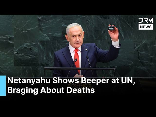Netanyahu Holds Up Pager at UN: 'Remember These Things? Hezbollah Certainly Remembers Them' | AC1G