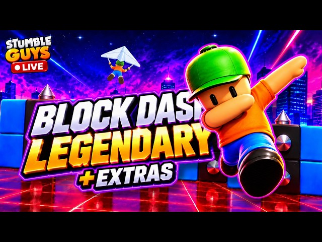 EXTRAS + BLOCK DASH ENDLESS / LEGENDARY | STUMBLE GUYS LIVE #stumbleguysaovivo #stumbleguyslive