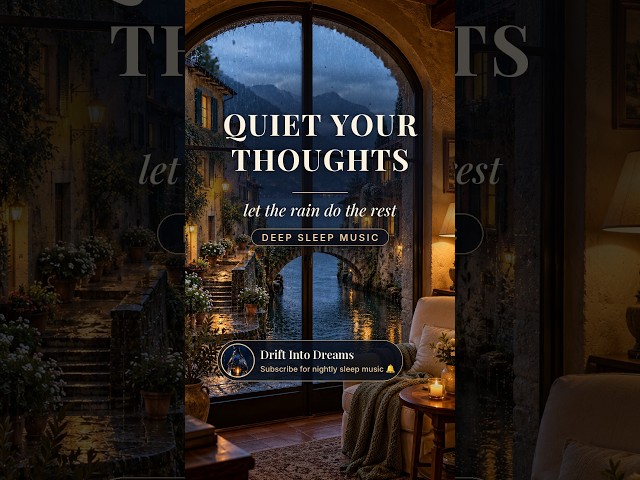 Let the Rain Quiet Your Thoughts 🌧️ Lake Como Sleep Music #shorts  #sleepmusic #rainoundforsleep
