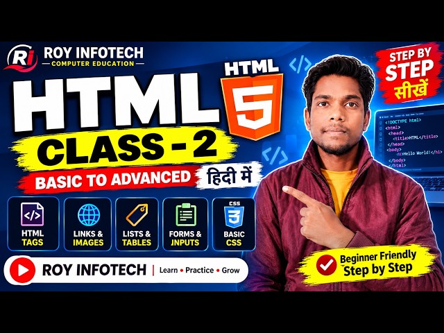 HTML Full Course in Hindi 2026 | Navbar kaise bnate hai#html