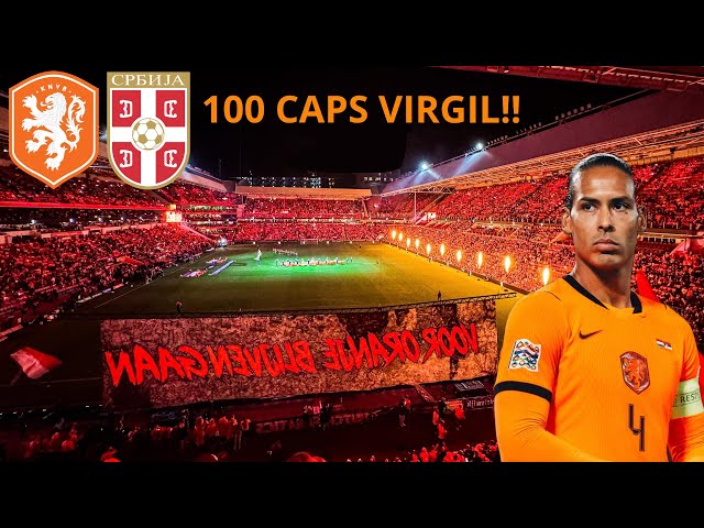 NETHERLANDS VS SERBIA HIGHLIGHTS | VIRGIL VAN DIJK 100 CAPS | NATIONS LEAGUE | STADIONVLOG