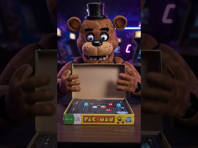 Freddy Fazbear Unboxes a Classic PAC-MAN Game