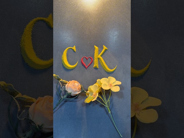 C❤️K | Beautifully written with sand | satisfying sand calligraphy & relaxing ASMR  #asmr  #c #k