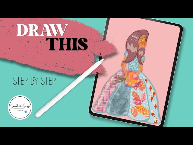 How to Draw a Princess Dress: Easy Procreate Tutorial