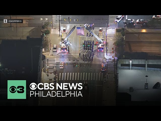 Procession brings Philadelphia police officer Shane Seiber's casket to funeral