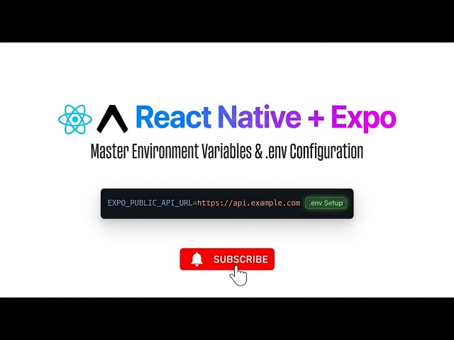 Environment Variables in React Native with Expo 🚀 | .env Setup