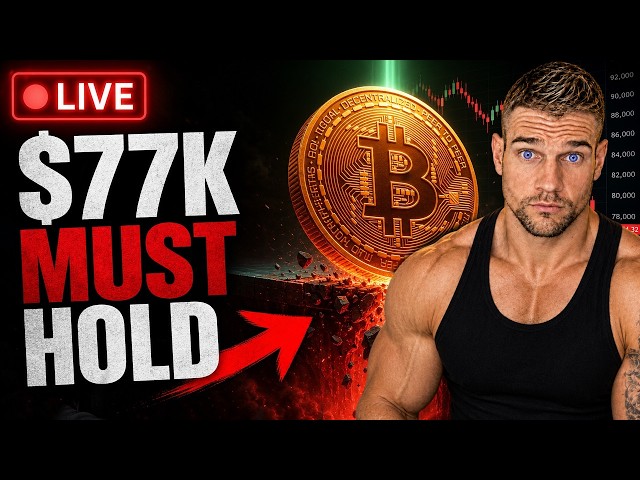 🔴 BITCOIN AT THE BREAKING POINT! $77K MUST HOLD 🚨 LIVE CRYPTO TRADING
