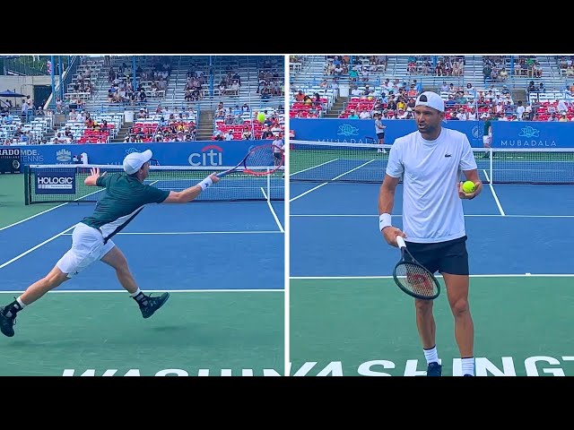 Andy Murray v. Grigor Dimitrov - Practice Match Highlights (Citi Open)