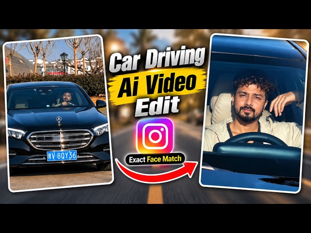 Instagram Trending Pata Chalega Song Reel Editing | Instagram Car Driving AI Video Editing