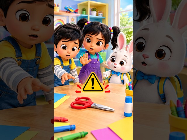 Scissors Are Not Toys! ✂️⚠️ | Safety Rules for Kids #shorts #viral