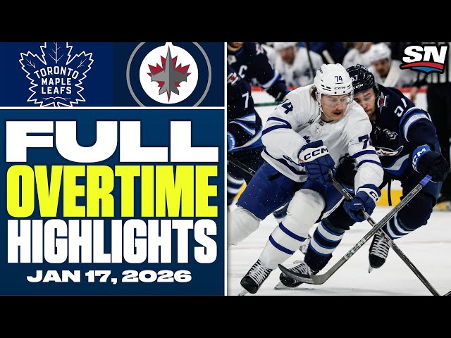 Toronto Maple Leafs at Winnipeg Jets | FULL Overtime Highlights - January 17, 2026