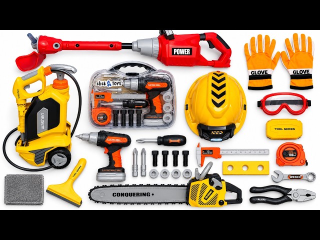14 minute immersion unboxing firefighting tools, screwdriver nut tools ASMR  Toy Review