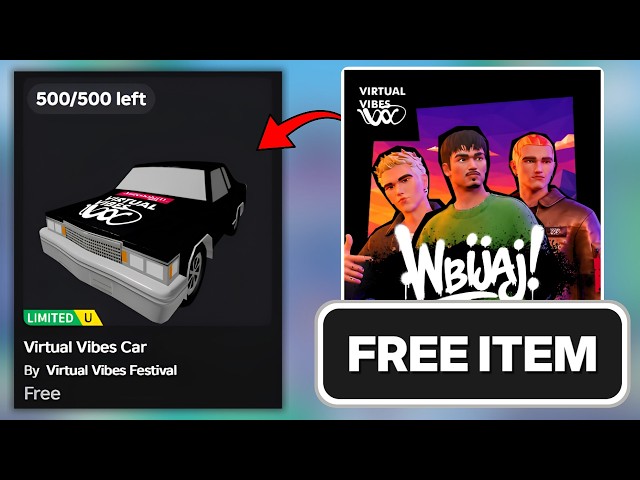 Claiming Virtual Vibes Car free ugc | 500 Stock Concert Item