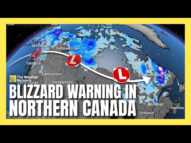 Canada's first blizzard of the season hits Northern Canada | #forecast