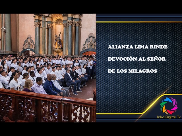 Alianza Lima rinde devoción al Señor de los Milagros en la Iglesia de las Nazarenas