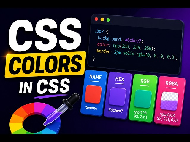 CSS Colors Explained for Beginners | HEX, RGB & RGBA
