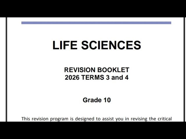 GRADE 10 LIFE SCIENCE: HISTORY OF LIFE ON EARTH (TERM 3)