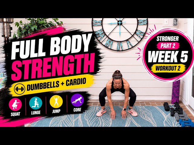 Efficient Full Body Dumbbell Strength & Core
