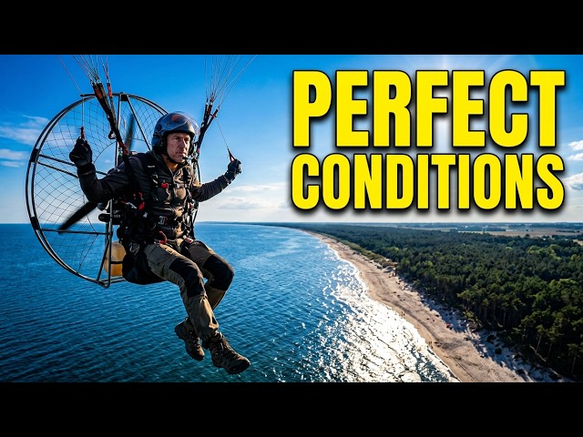 Flying Paramotor in Perfect Beach Weather! | PPG Flight