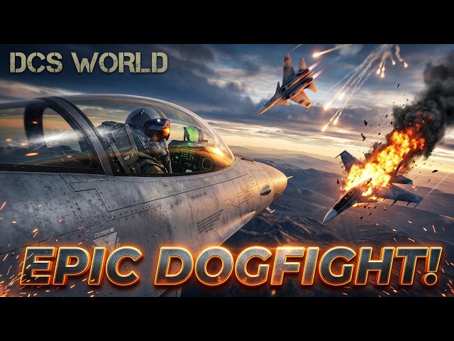 F-16 vs 2 Su-27s! 😱 One Fighter Against Two Flankers | Epic Dogfight