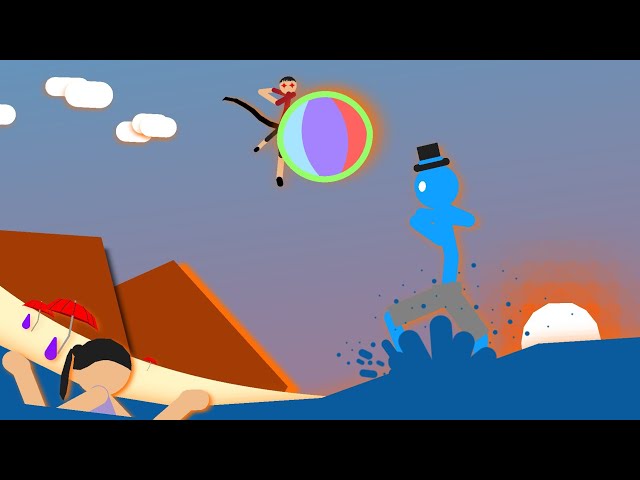 Rin and Josh's beach day! | An (canceled) StickNodes(Pro) animation (reason in description)