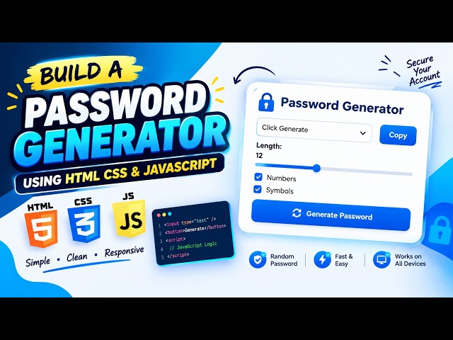 Build a Strong Password Generator | Frontend Web Development Project
