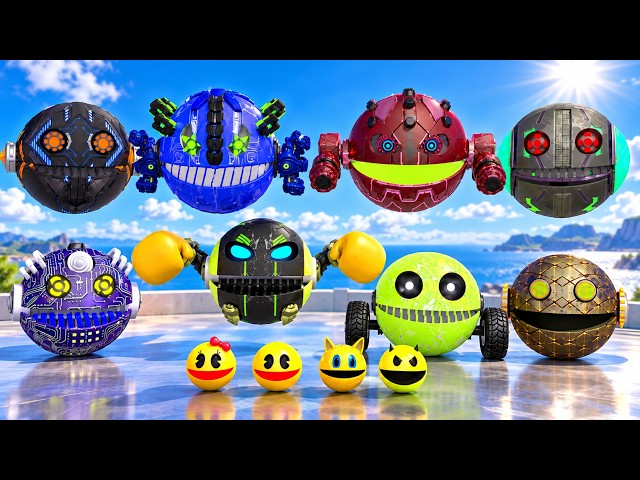 PACMAN 3D Procedural Mechanical Animation Experiments | 3D Physics Simulation