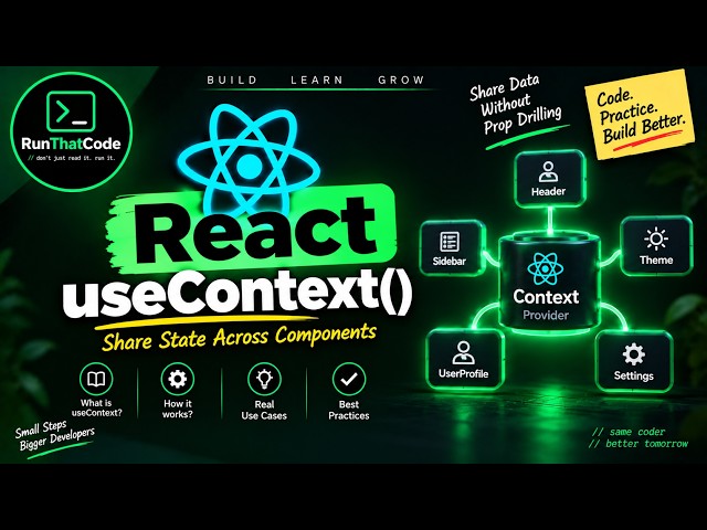 React useContext Hook Explained (Stop Prop Drilling!) | React Hooks Tutorial for Beginners