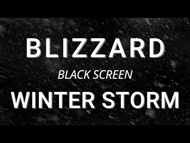 Blizzard Storm Sounds for Sleeping - BLACK SCREEN | Relaxing Sleep - Winter Storm, Snow Storm