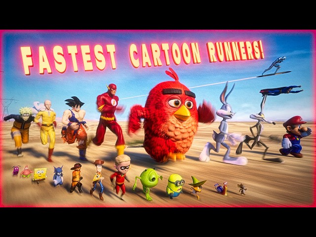 🏁 Fastest Running Cartoon Characters Ever! 💨🏃3D Comparison