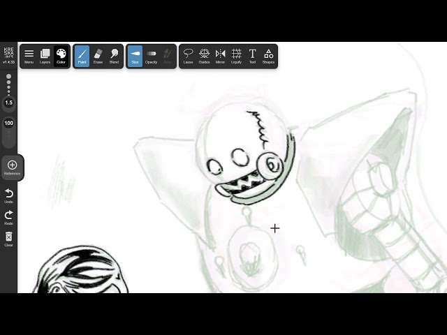 Wesley the Robot Line Art for Sequential Arts Comics Workshop. In Kreska.art and Adobe Fresco.