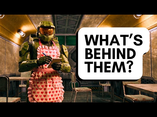 What's behind the green garages in Halo 3?
