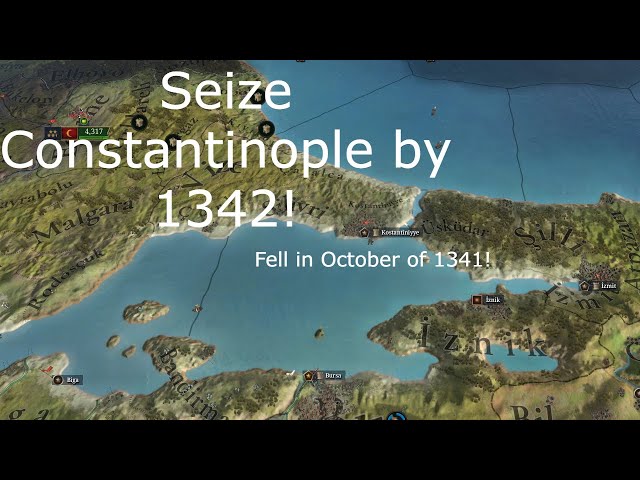EU5 - How to Seize Constantinople by 1342 as the Ottomans in Patch 1.0.4!