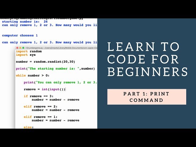 Learn to Code for Beginners 1: Print Command
