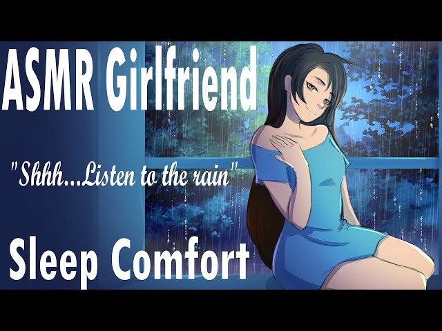 |ASMR| Girlfriend helps you sleep💜 |Sleep Comfort| |Rain Sounds| |Soft Voice| |Sleep Aid|
