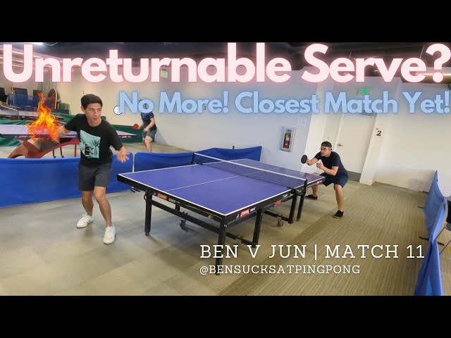 Closest Match Yet! How I Took On Jun’s ‘Unreturnable Serve’ in Table Tennis! 🏓😲