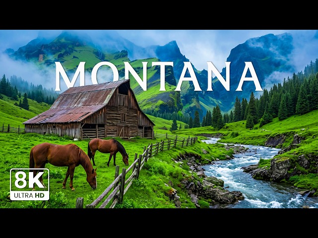 MONTANA 8K 🇺🇸 | A Land of Untamed Beauty – Rocky Mountains, Turquoise Lakes & Wild Valleys