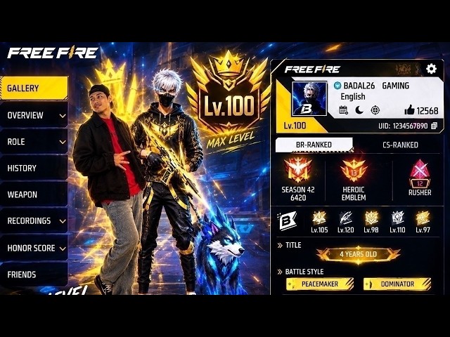 BADAL GAMING26🔥 IN LIVE 🛑 BR RANK PUSH DIAMOND💎TO GRAND MASTER💀