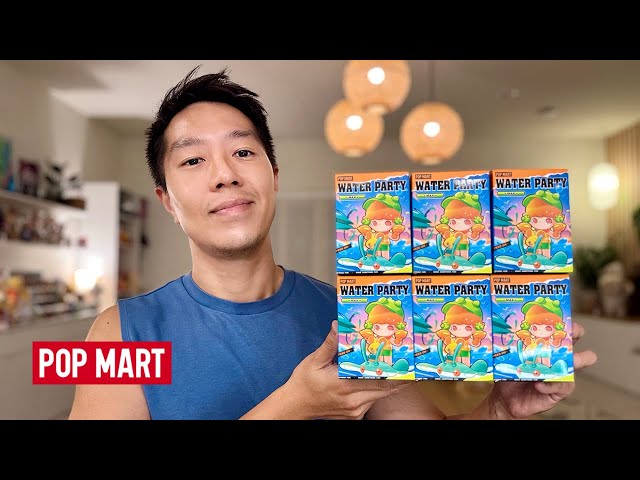 LET'S HAVE A WATER PARTY! UNBOXING POP MART Vinyl Figures Blind Box Labubu Crybaby Skullpanda Dimoo